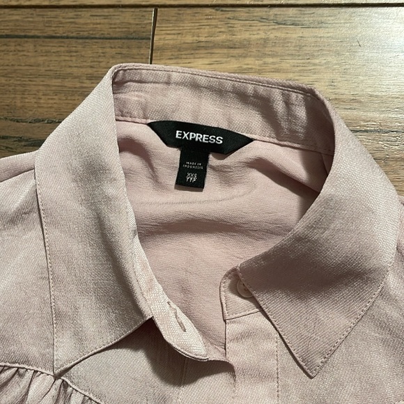 Express Button Down Light Pink Size XXS - Picture 2 of 4